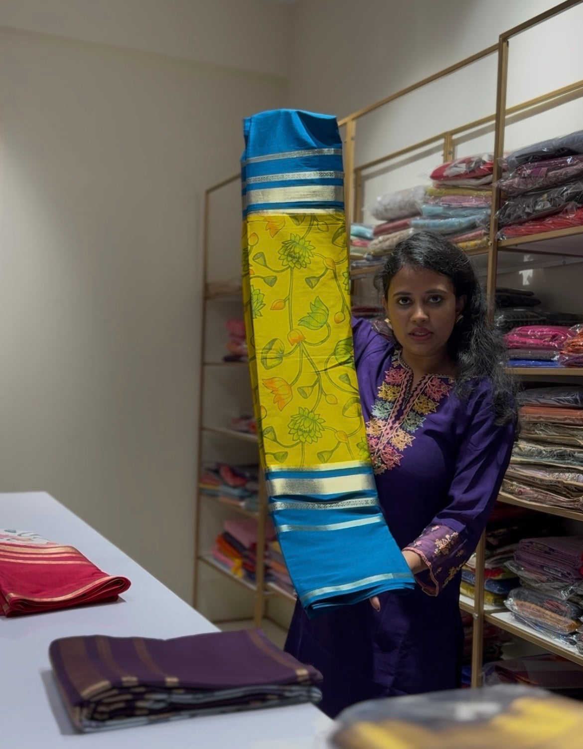 Mysore semi crepe digital print sarees