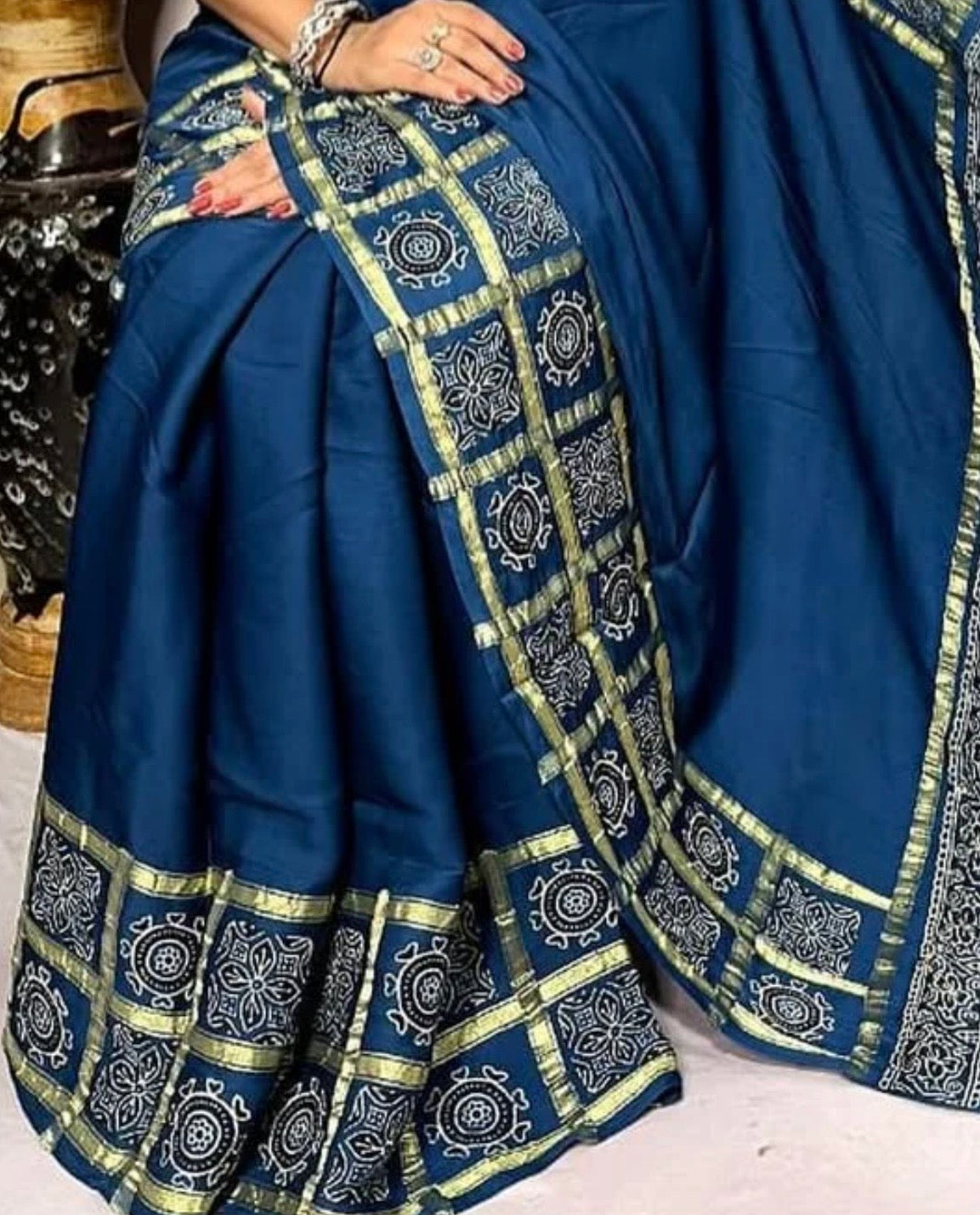 Blue Modal Silk Saree