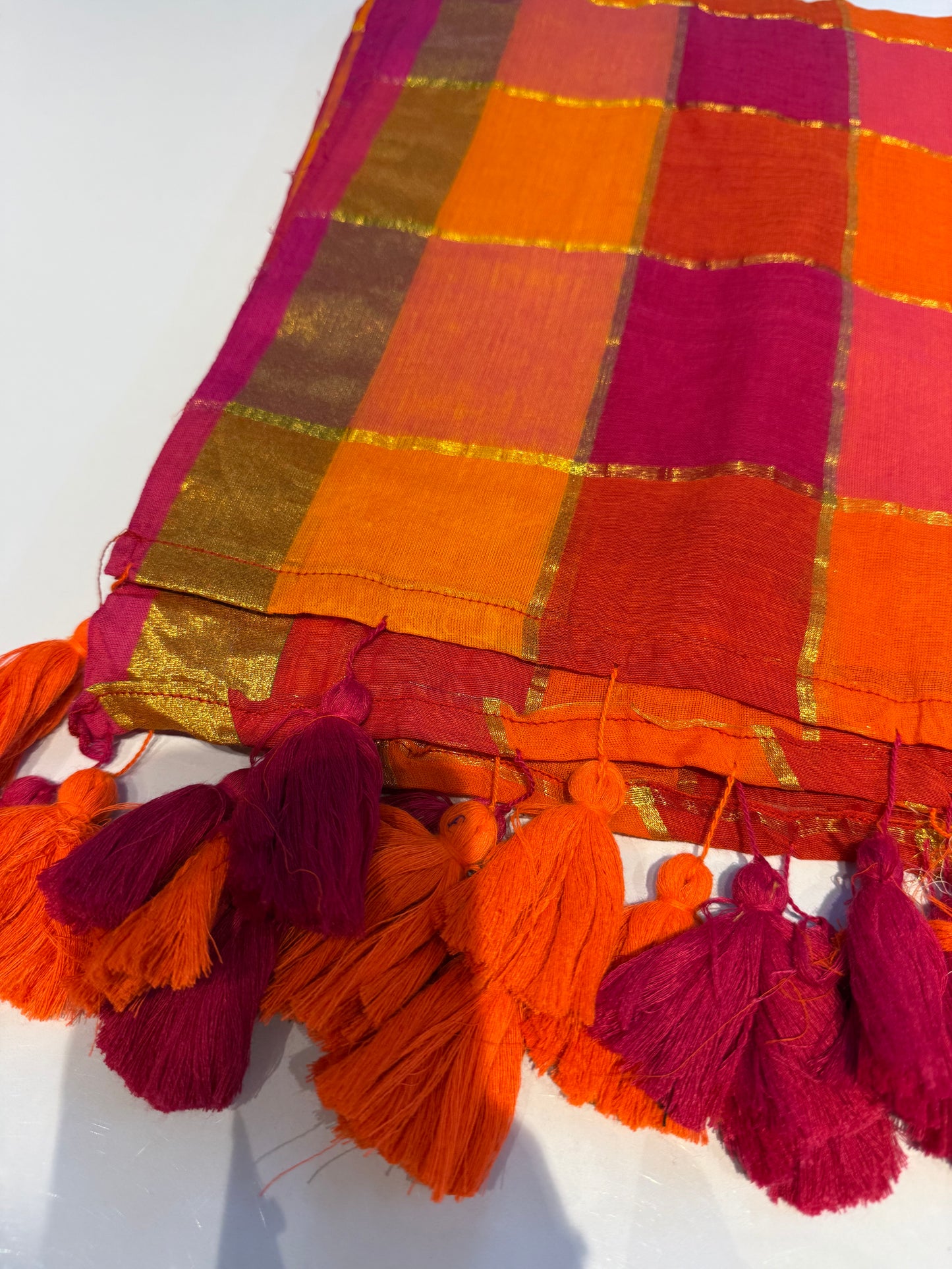 120 count pure mul Cotton With Long Tassels