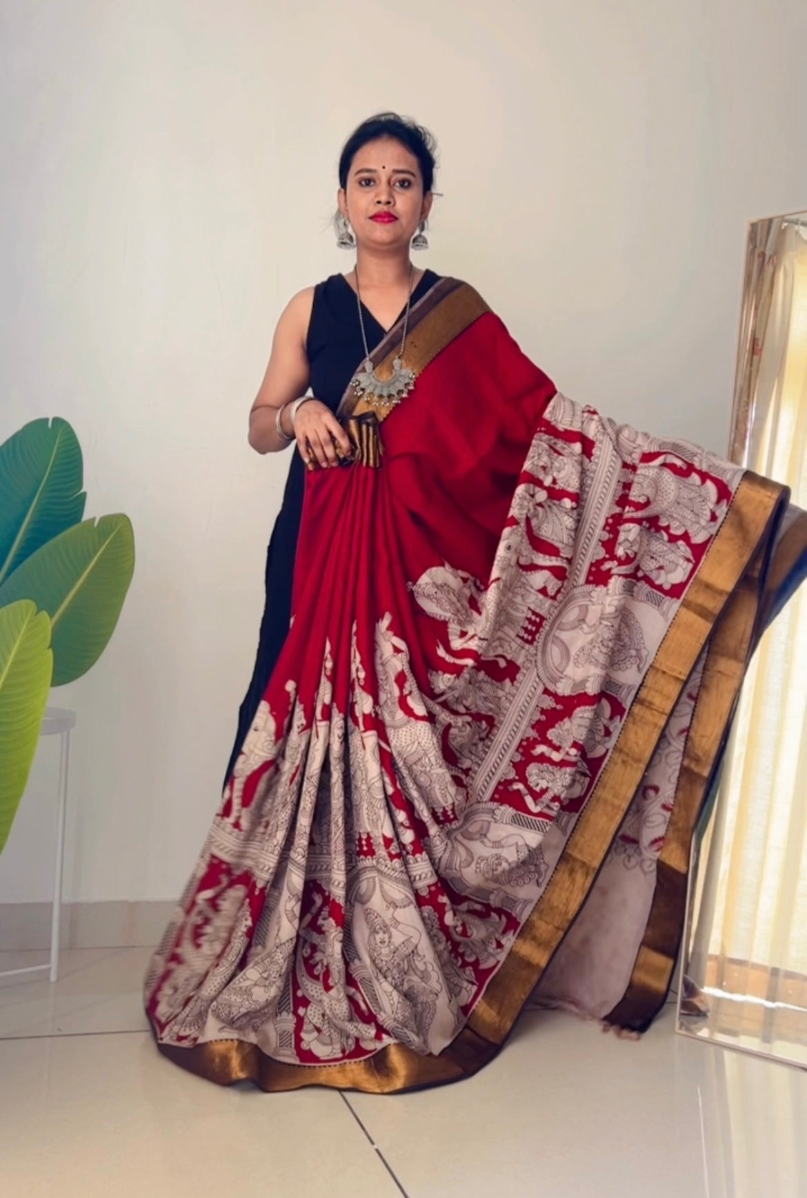 Kalamkari chennur silk saree