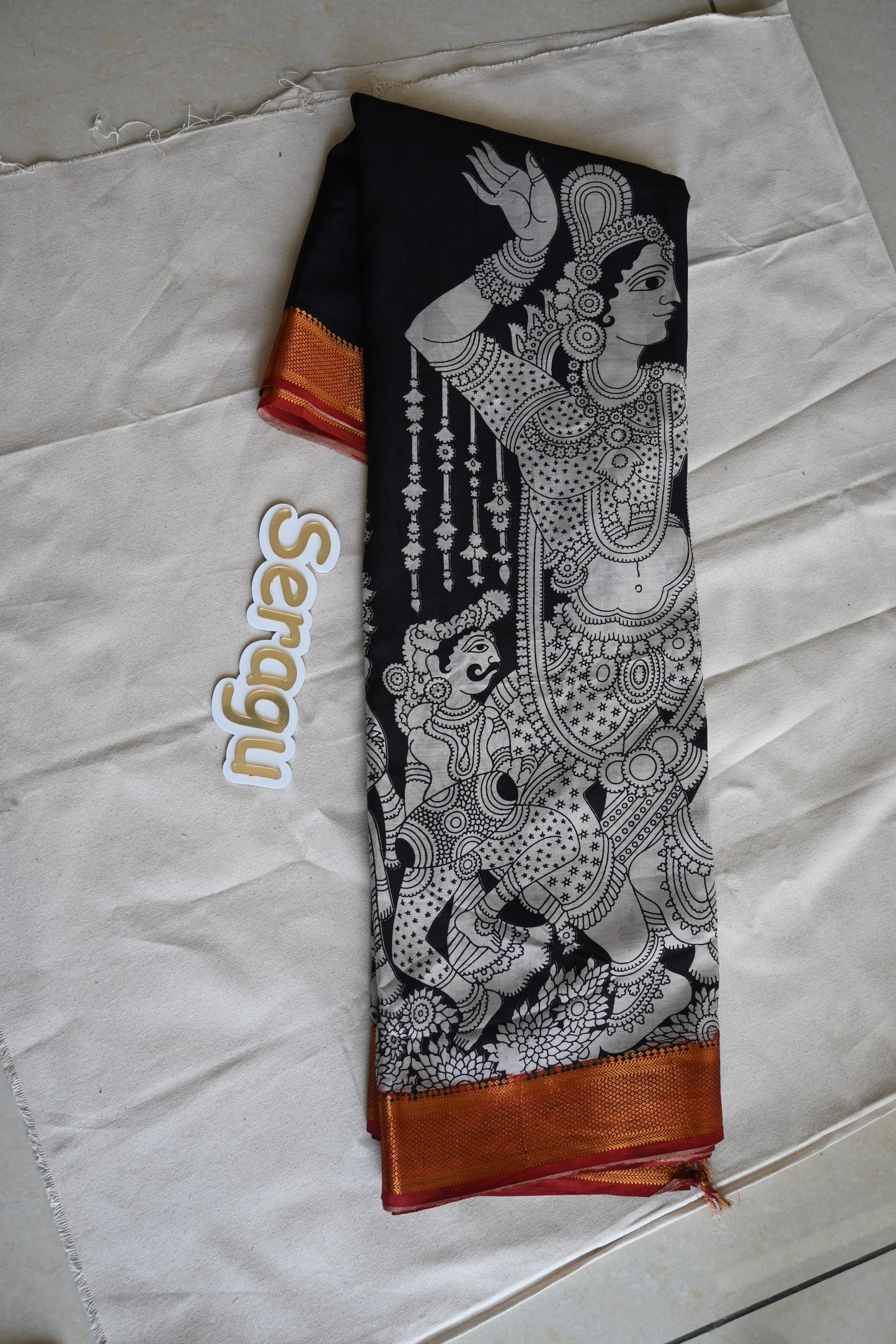 Kalamkari chennur silk saree