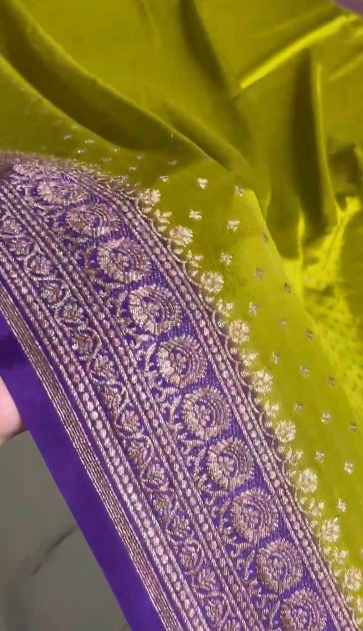 Pure Crepe chiffon banarasi saree