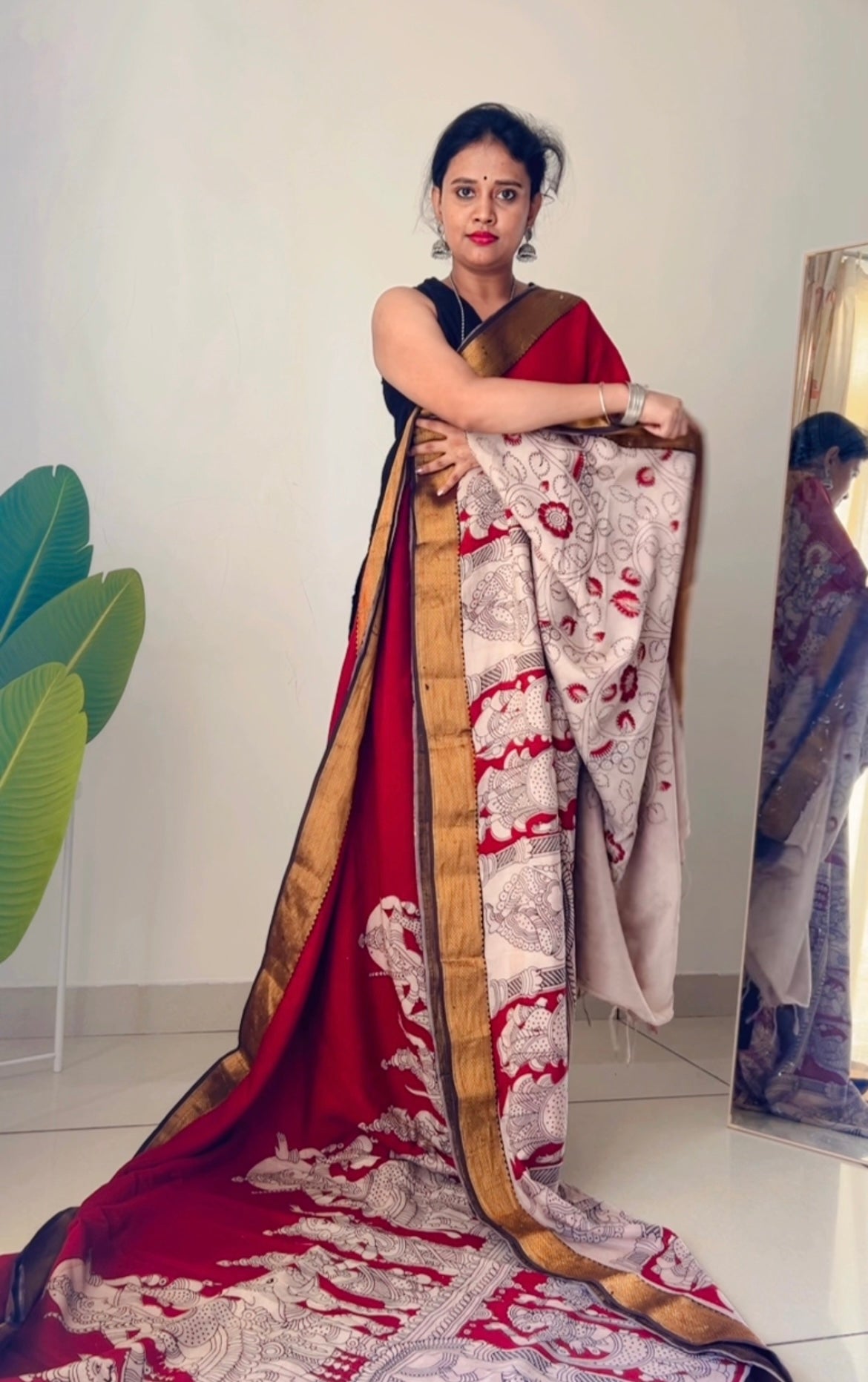 Kalamkari chennur silk saree