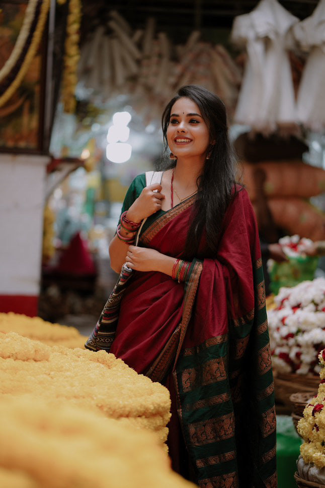 Abhinjana Bhat Madhurai Silk Saree