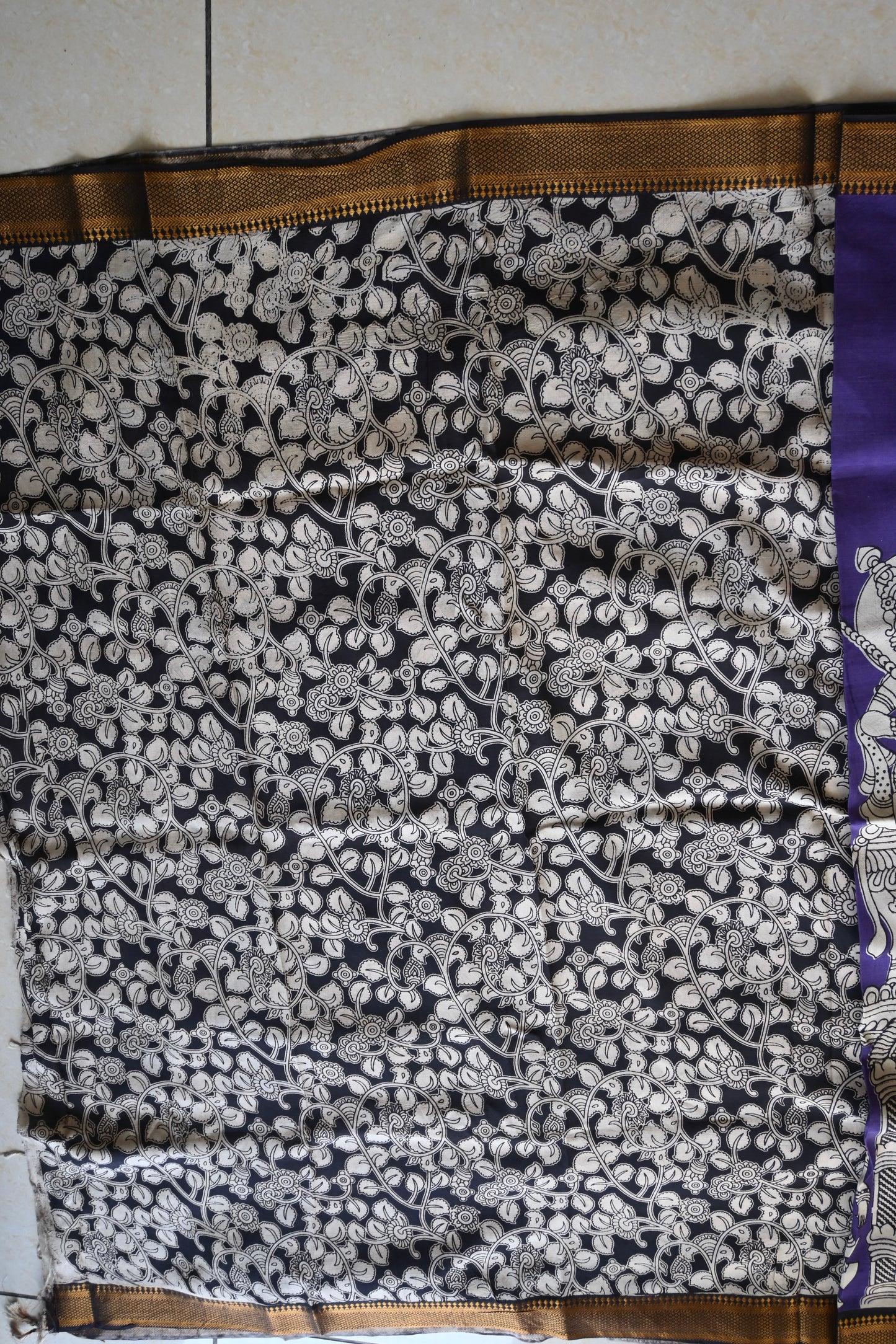 Kalamkari chennur silk saree