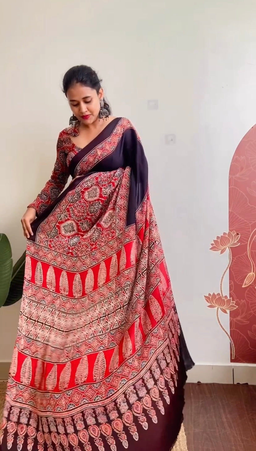 Pure modal silk saree