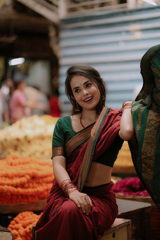 Abhinjana Bhat Madhurai Silk Saree
