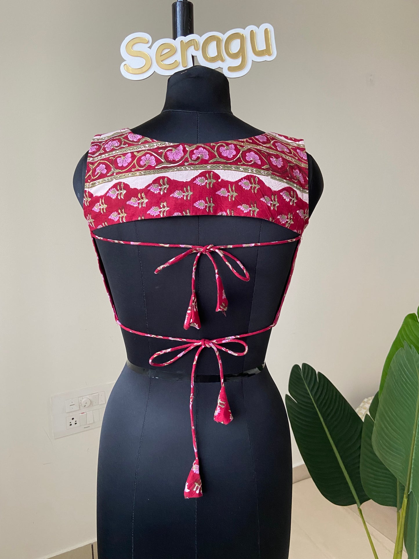 Handblock pure cotton blouse