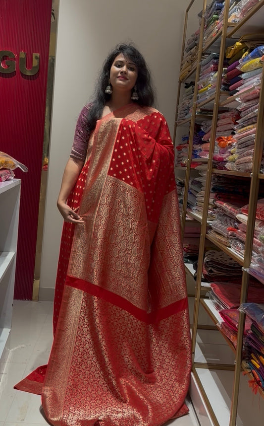Soft Crepe chiffon banarasi saree