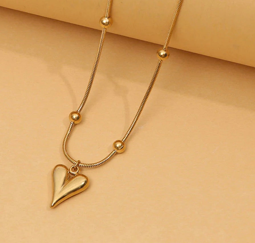 Anti Tarnish Heart themed Necklace