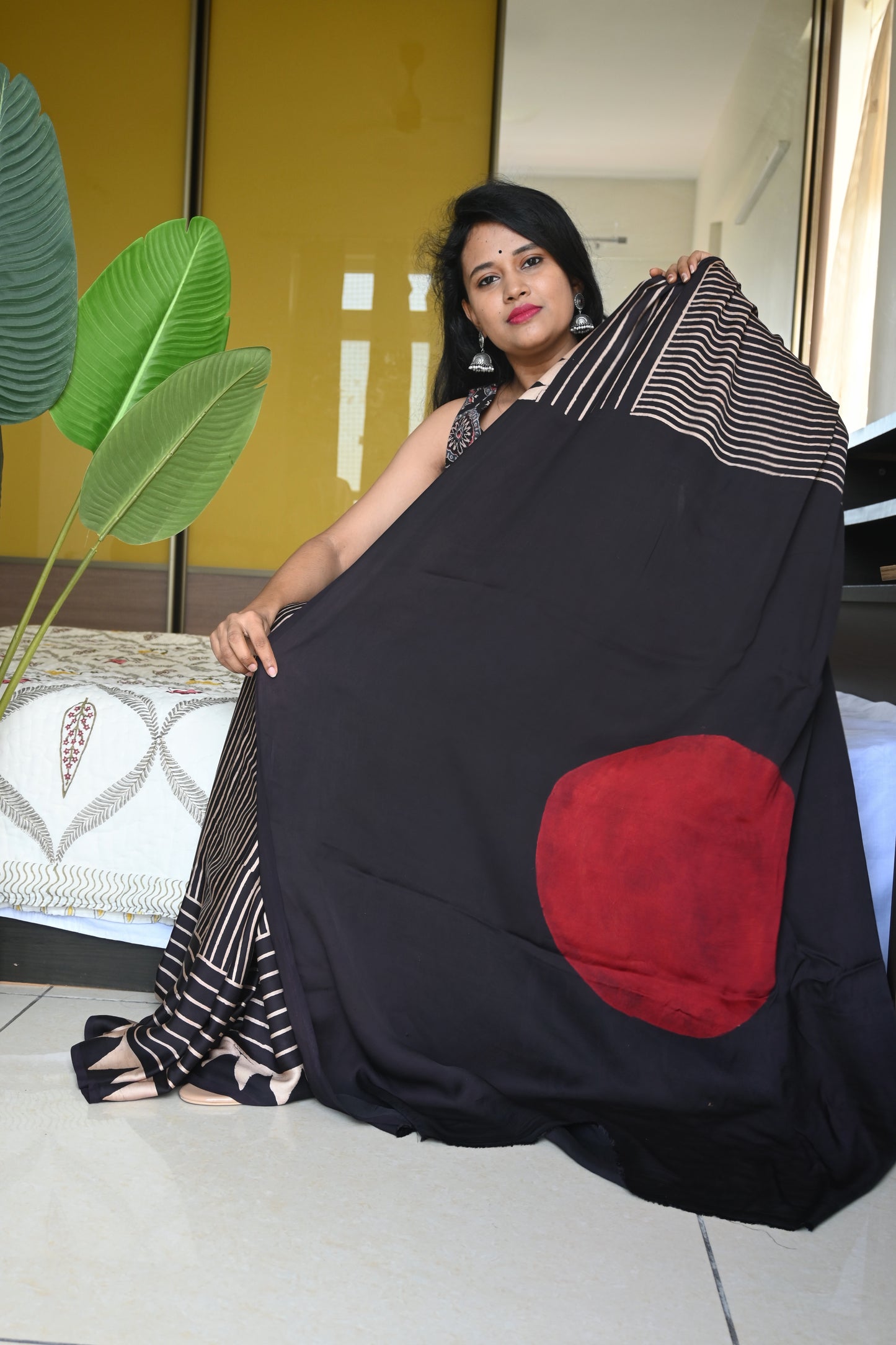 Hitha Chandrashekar Pure modal silk saree