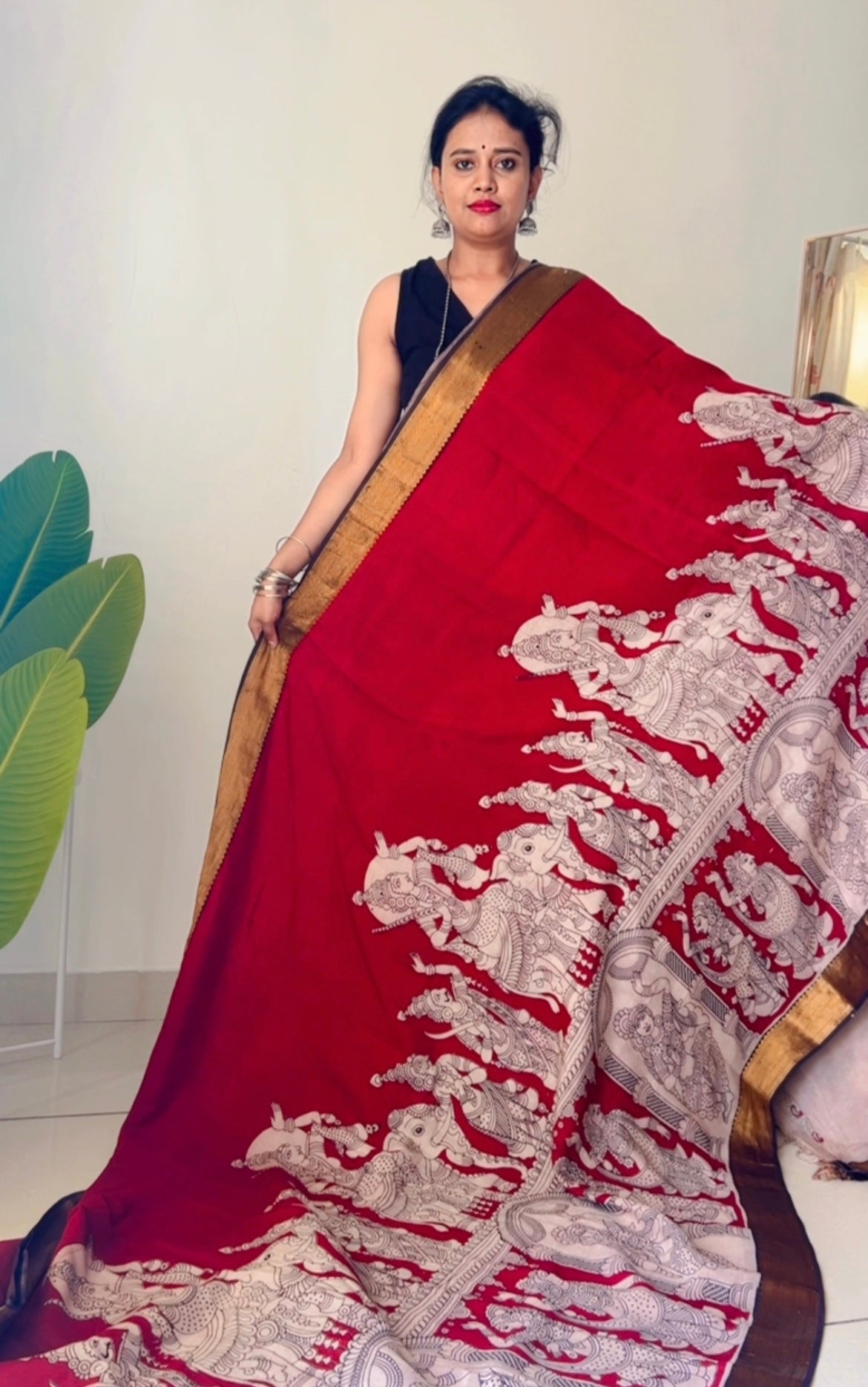 Kalamkari chennur silk saree