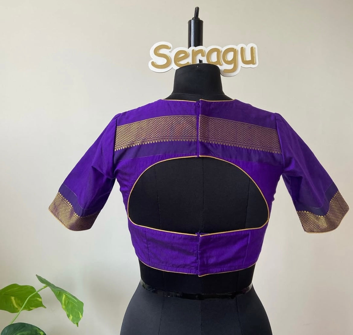 Silk Cotton Saree With Stitched Blouse