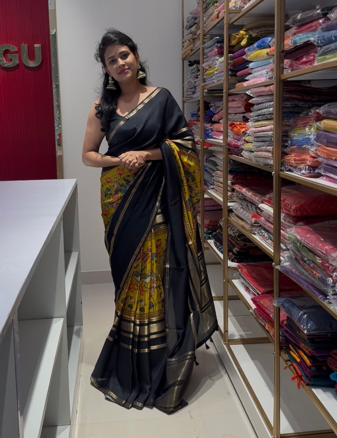 Pure chiffon crepe silk saree