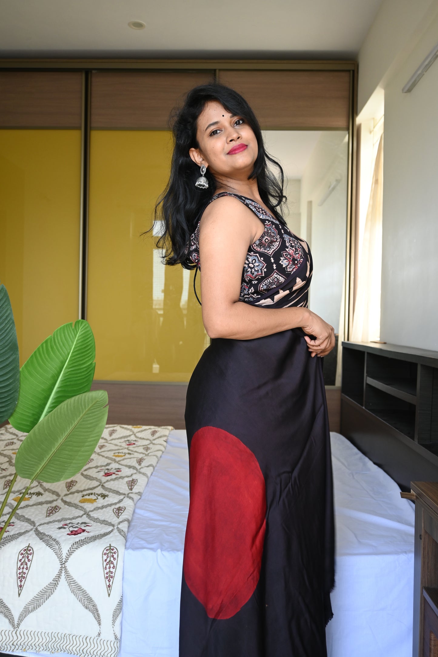 Hitha Chandrashekar Pure modal silk saree