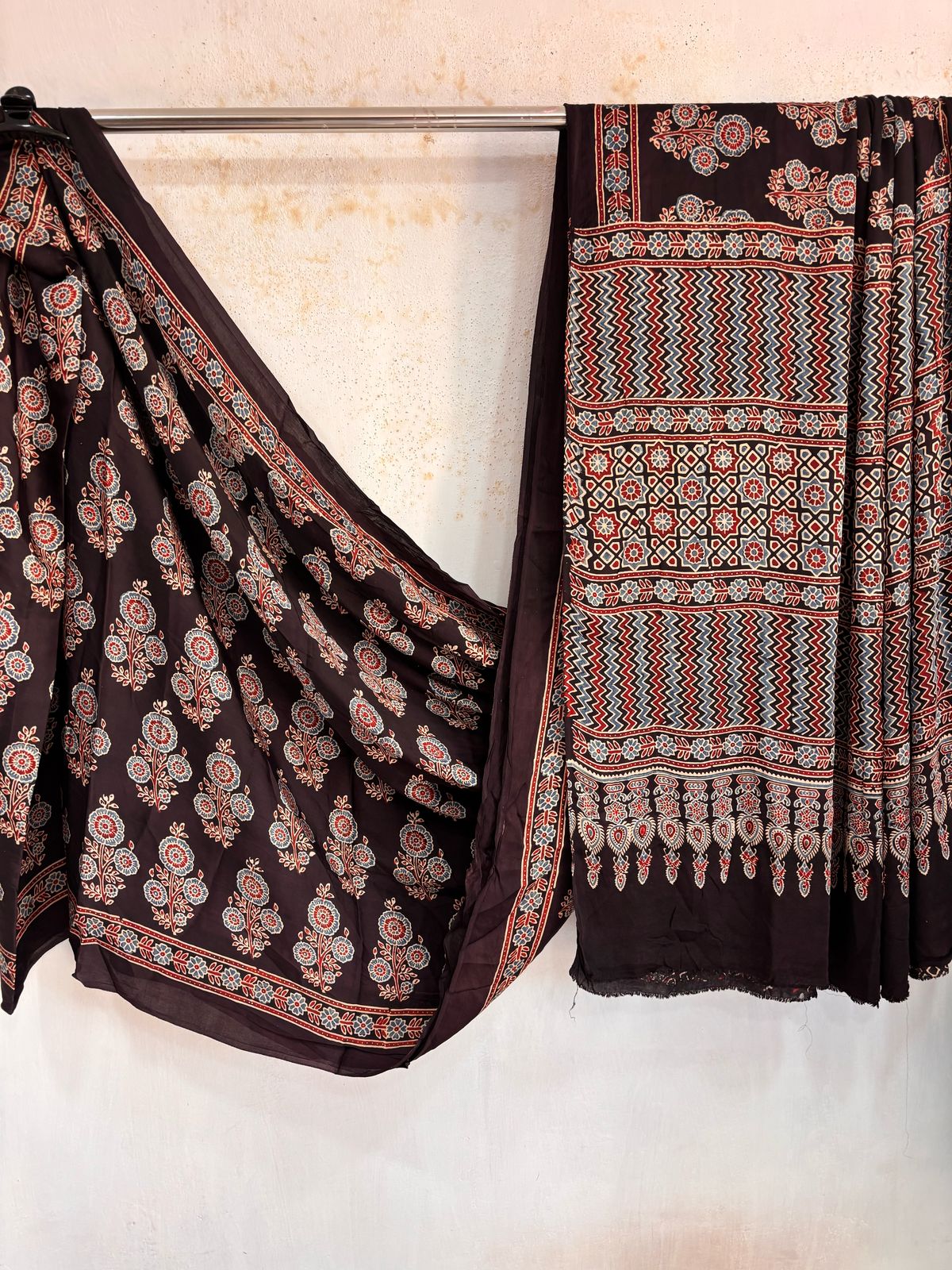 Black Pure Modal Silk Saree