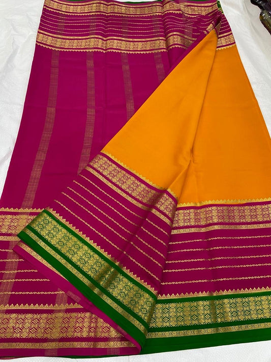 130 gsm 3D Pure Mysore Silk Saree