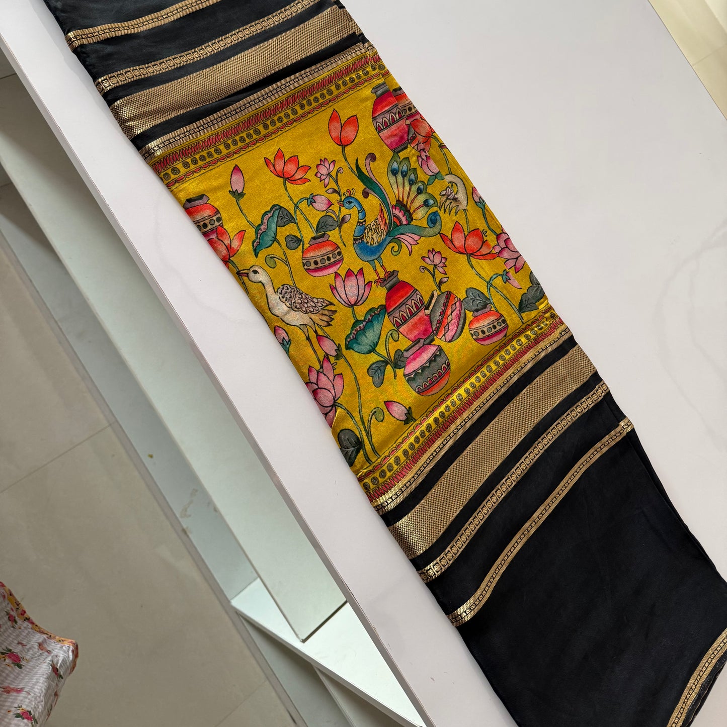 Pure chiffon crepe silk saree