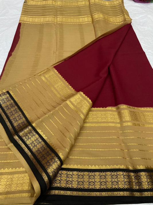 130 gsm 3D Pure Mysore Silk Saree