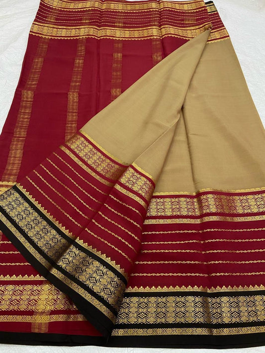 130 gsm 3D Pure Mysore Silk Saree
