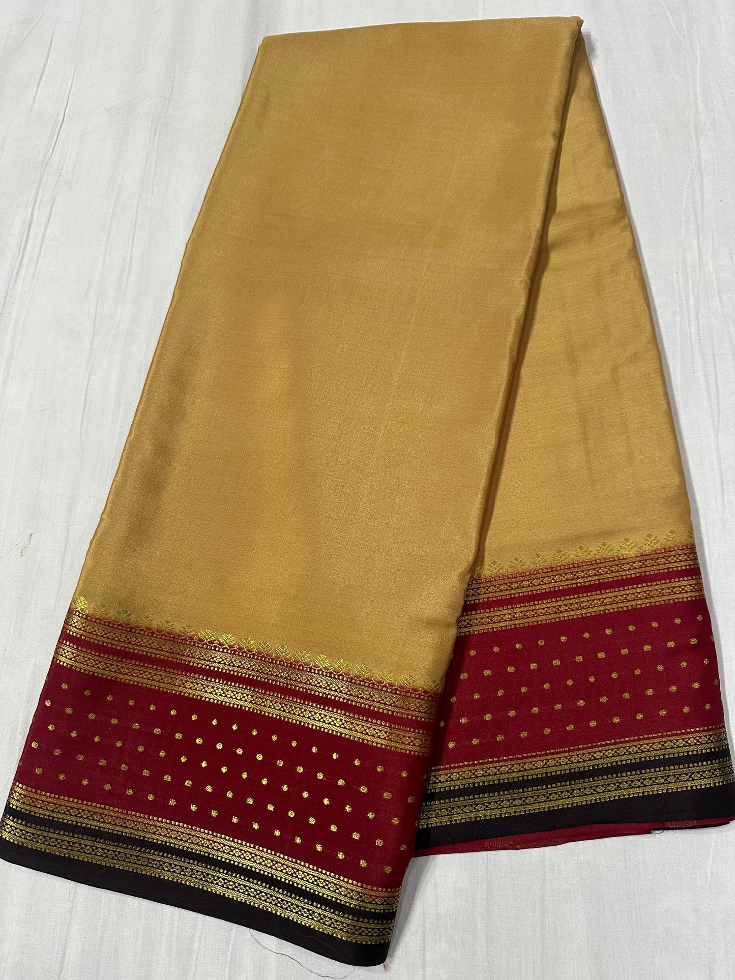 130 gsm: 3D Pure Mysore Silk Saree