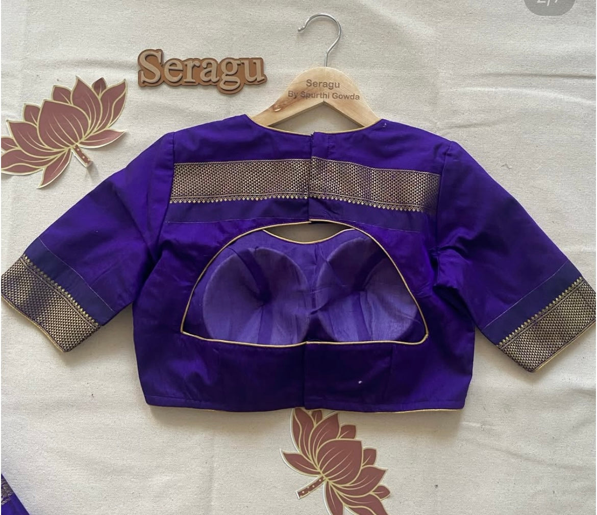 Silk Cotton Saree With Stitched Blouse