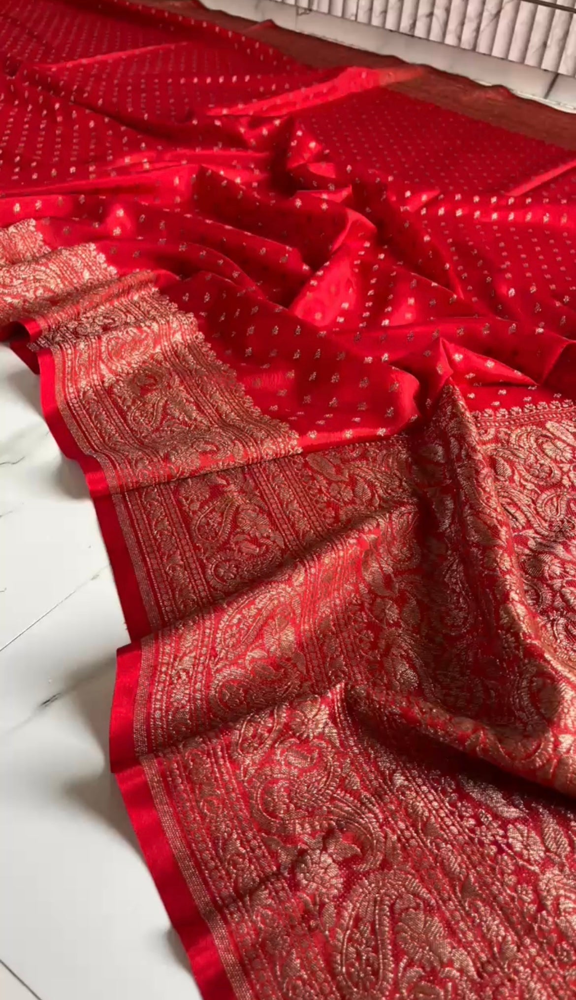 Pure Crepe chiffon banarasi saree