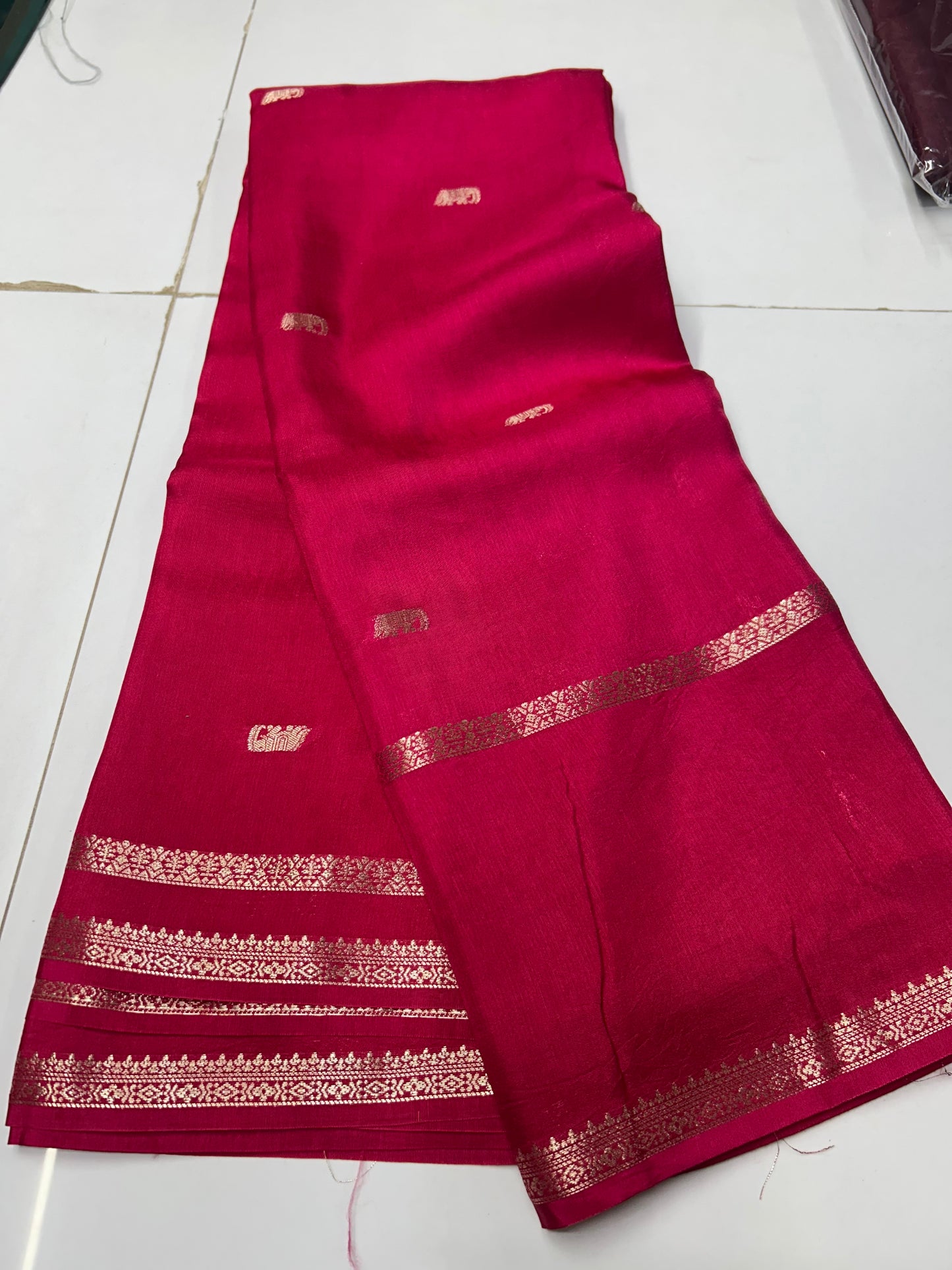 Pink Viscose Saree