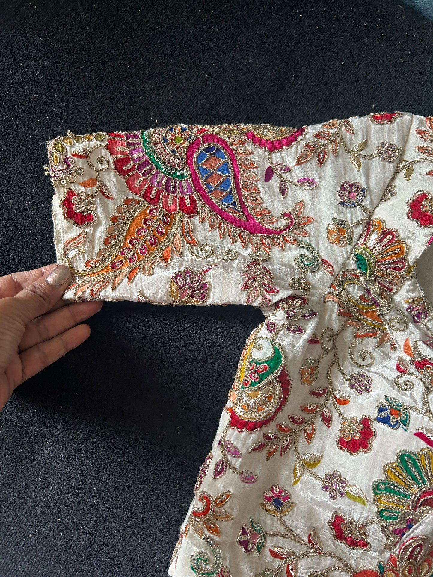 Pure crepe multiple colour blouse