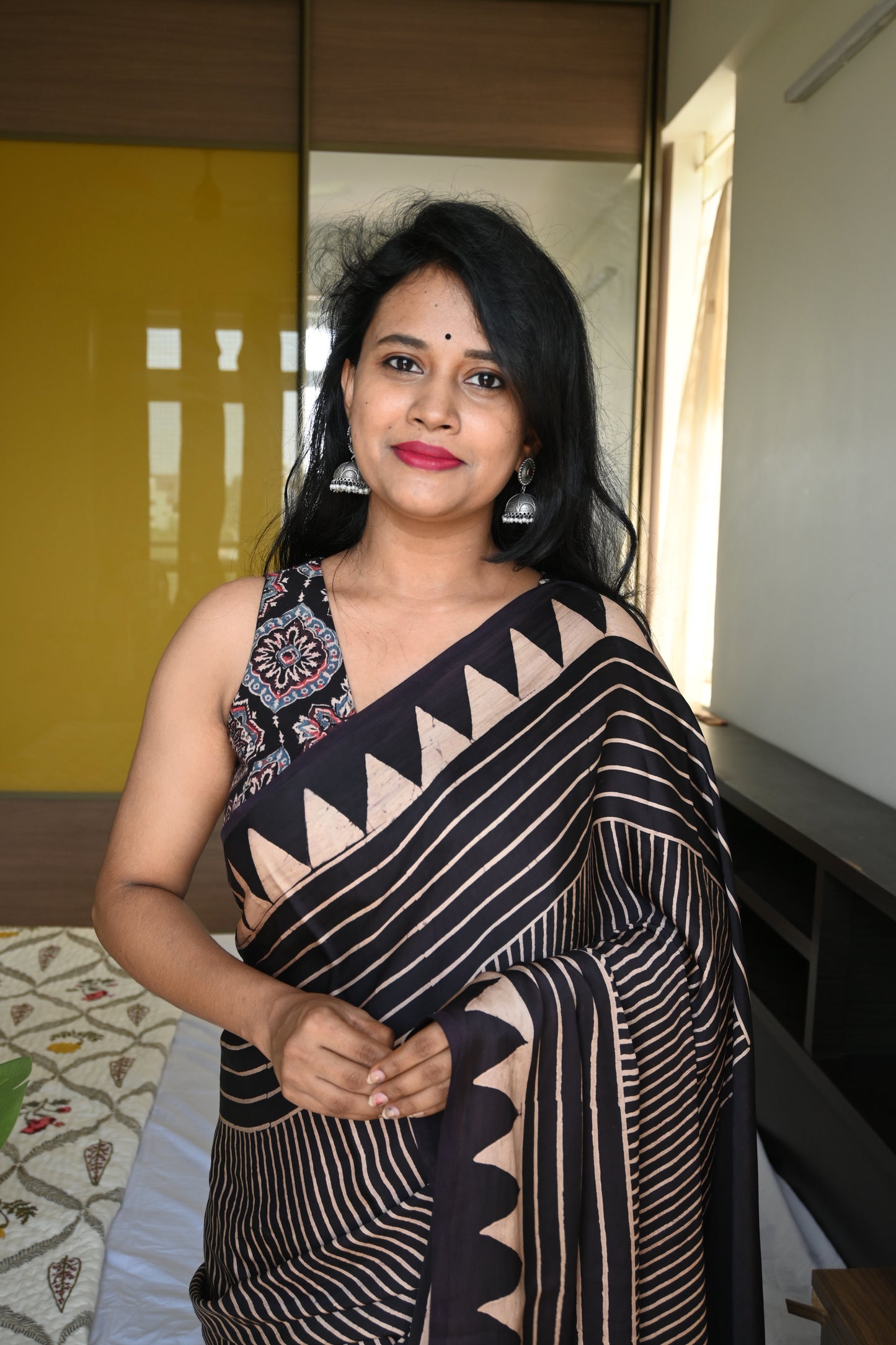 Hitha Chandrashekar Pure modal silk saree