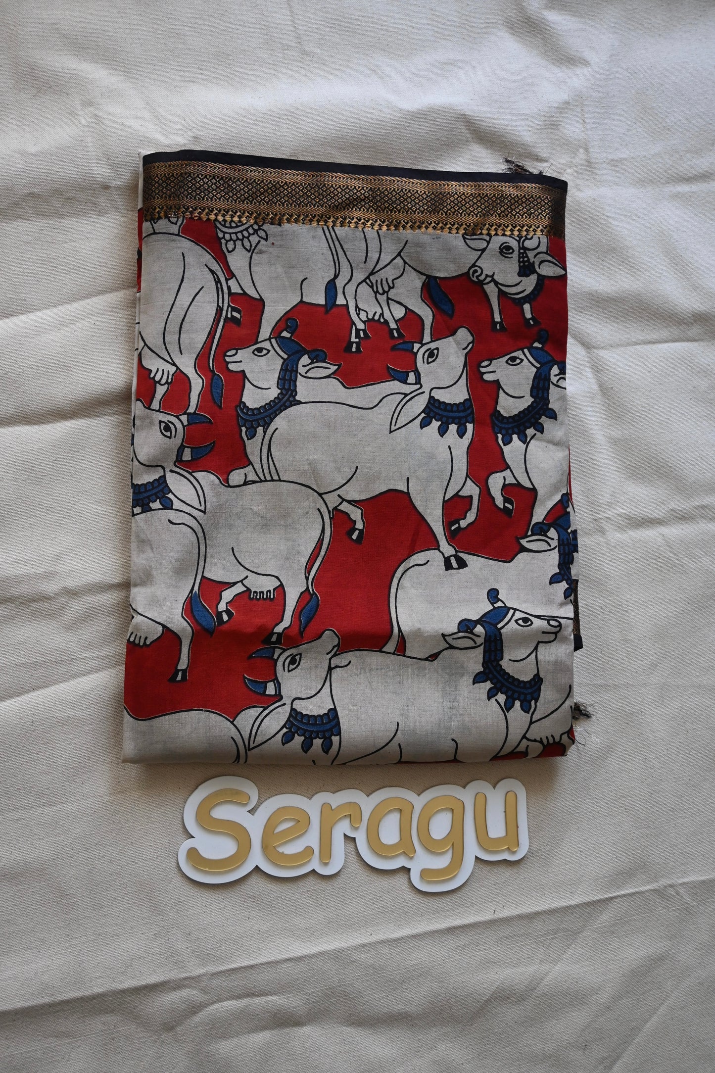 Kalamkari Chennur Silk Saree with Nizam Border