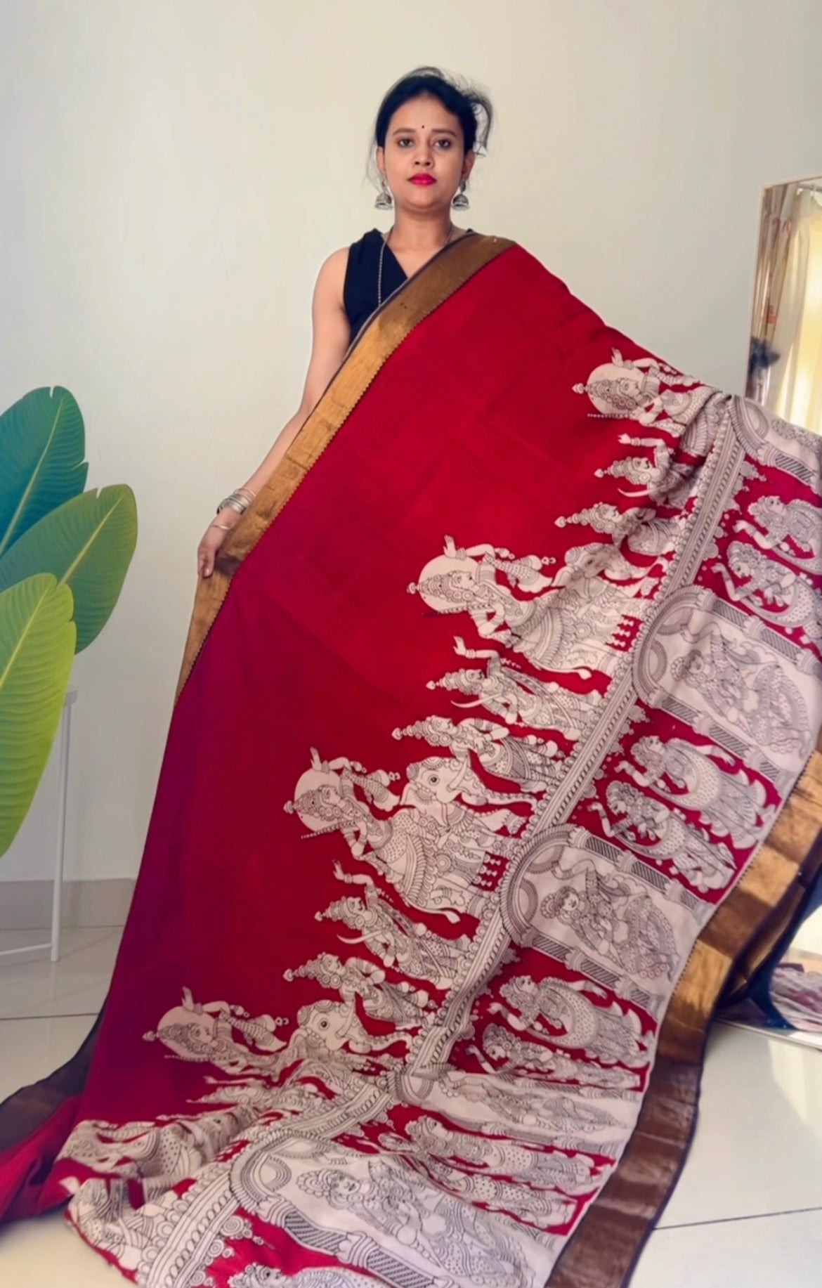 Kalamkari chennur silk saree