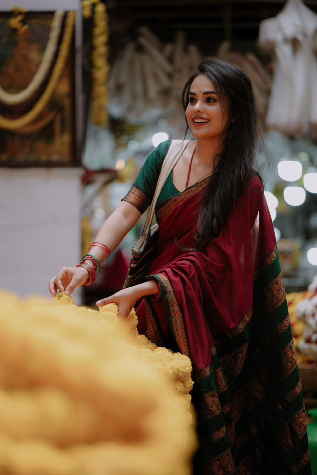 Abhinjana Bhat Madhurai Silk Saree