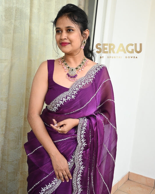 Designer hand work saree