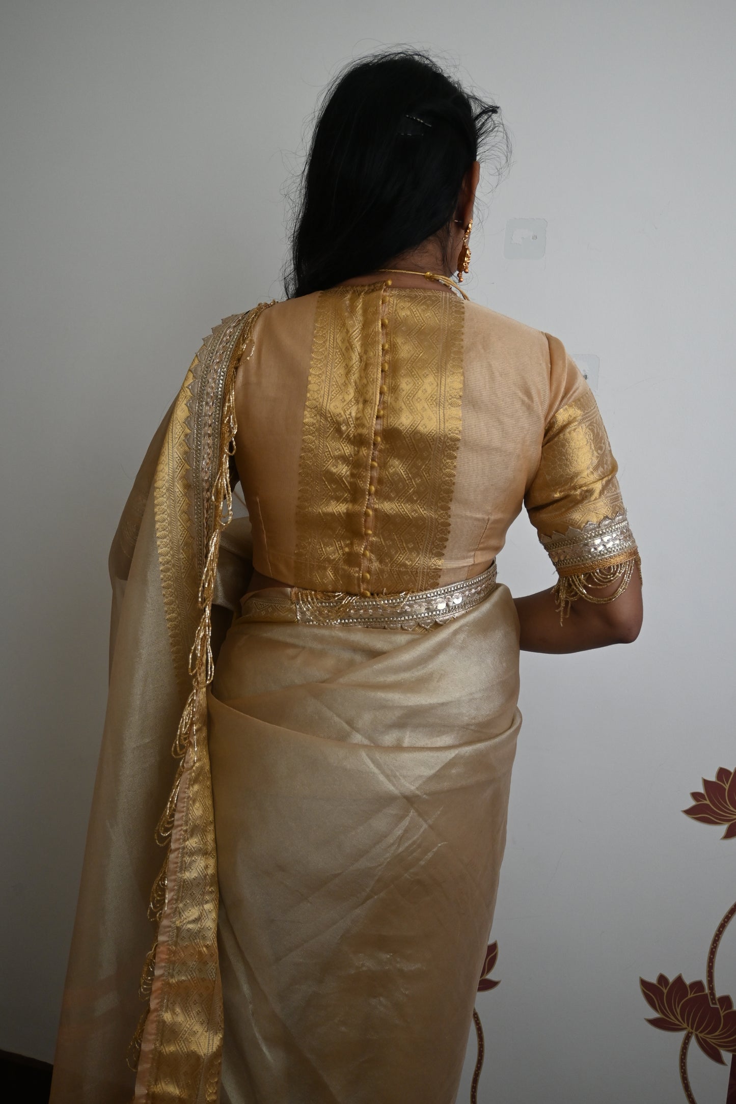 Gold tissue silk saree