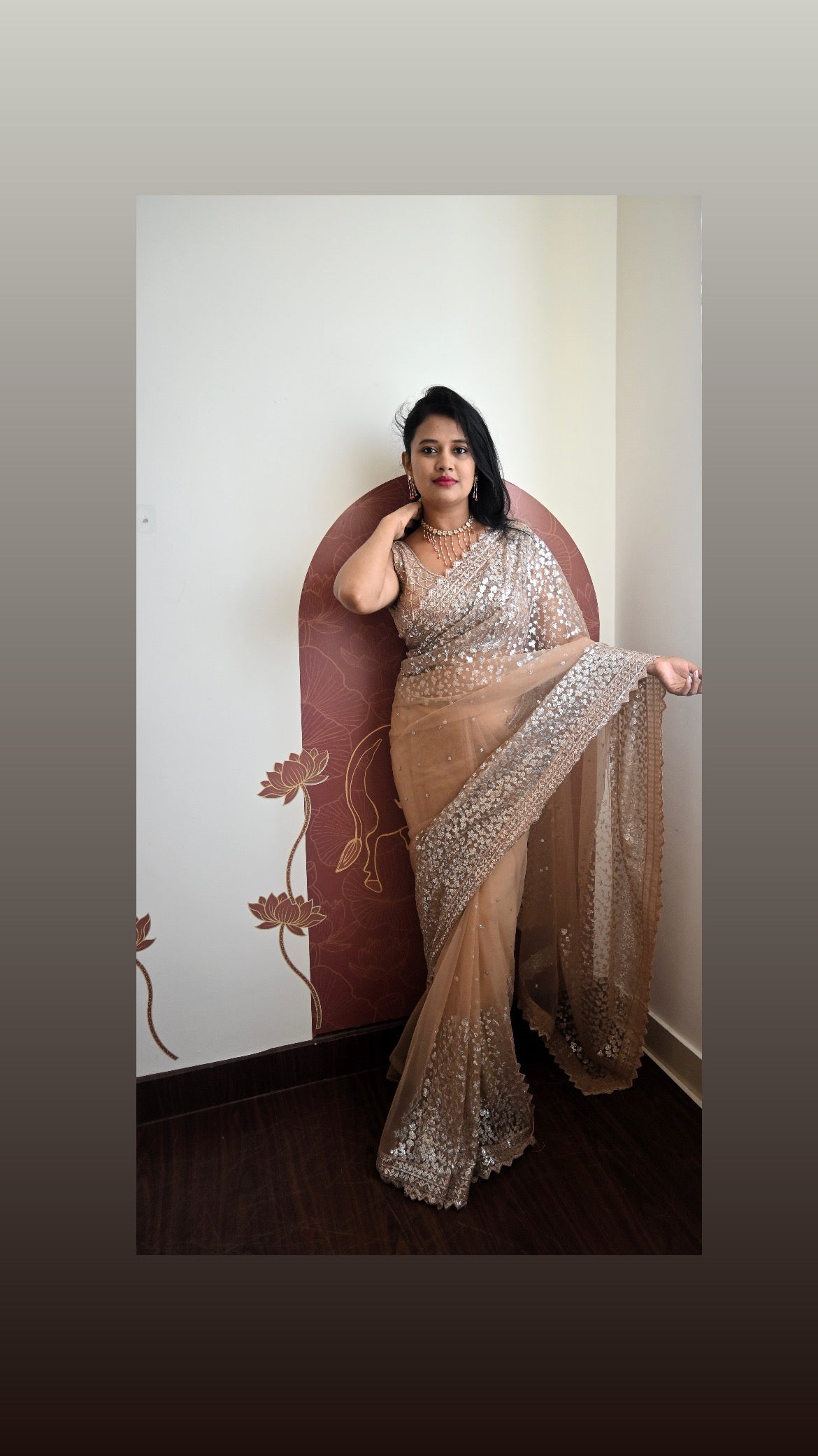 Designer party wear saree