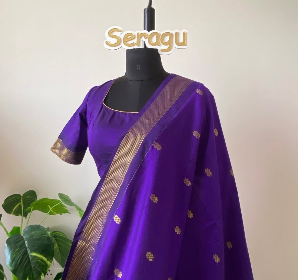 Violet Madhurai Silk Saree