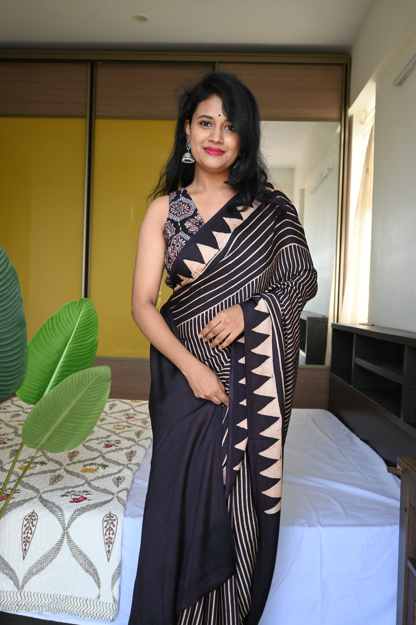 Hitha Chandrashekar Pure modal silk saree