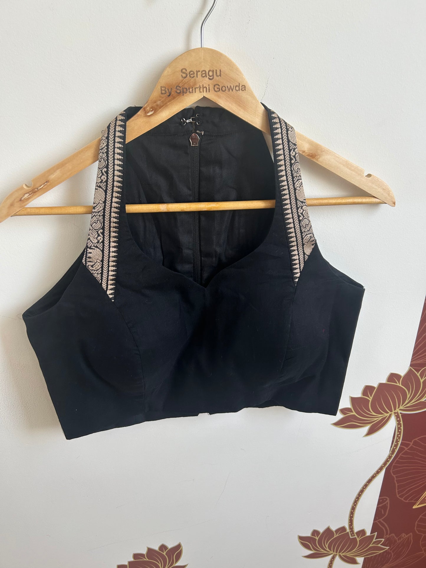 Black alter neck blouse