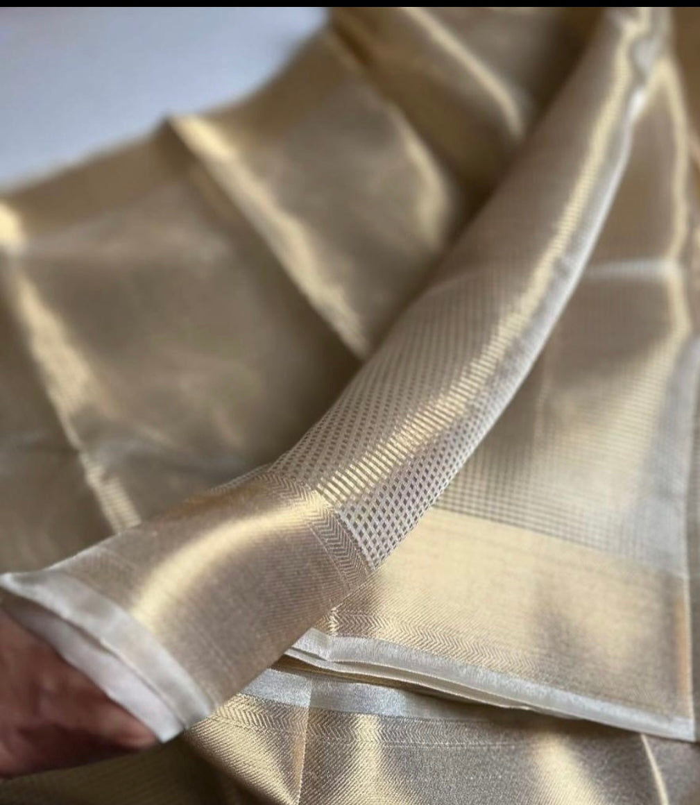 Gold Banarasi Tissue saree