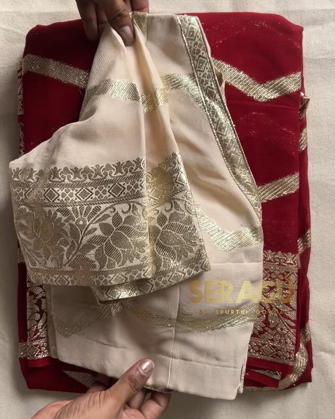 Viscose georgette saree