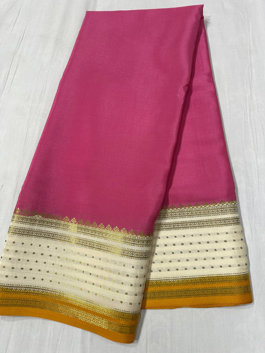130 gsm: 3D Pure Mysore Silk Saree