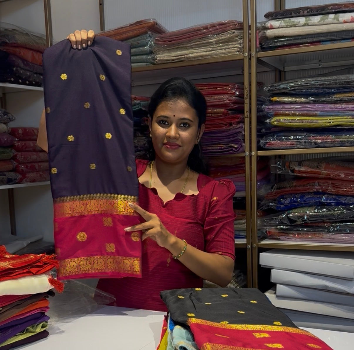 Premium crepe silk saree(SS1000)