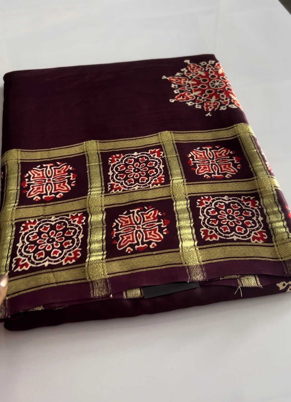 Pure modal silk saree