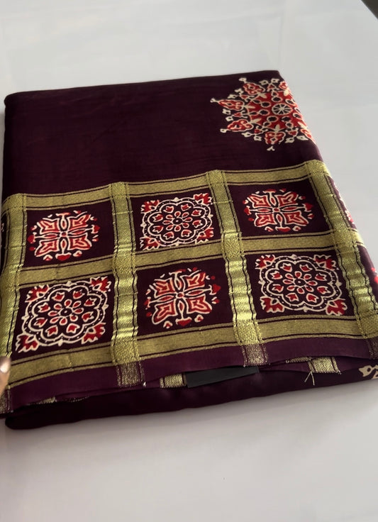 Pure modal silk saree