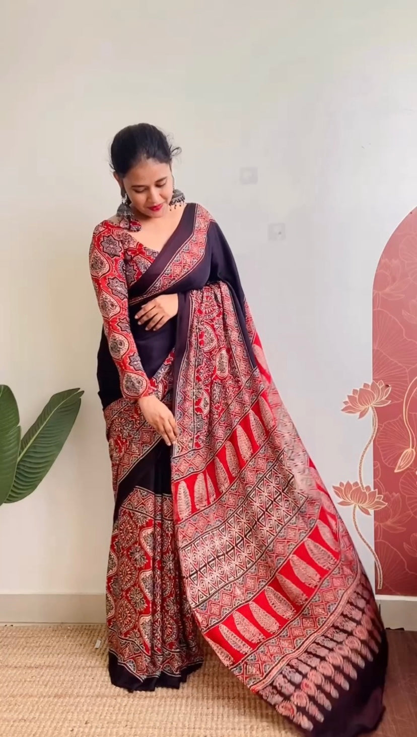 Pure modal silk saree
