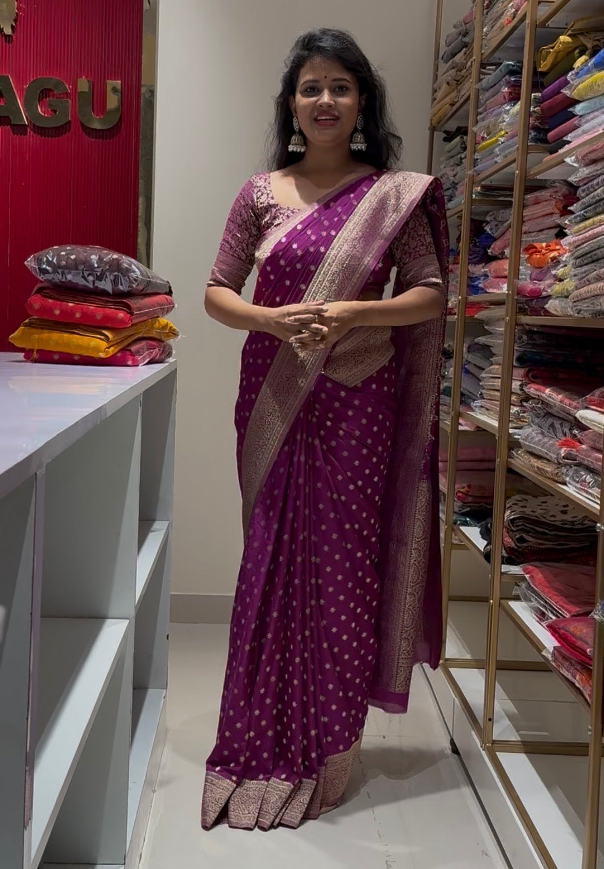 Soft Crepe chiffon banarasi saree