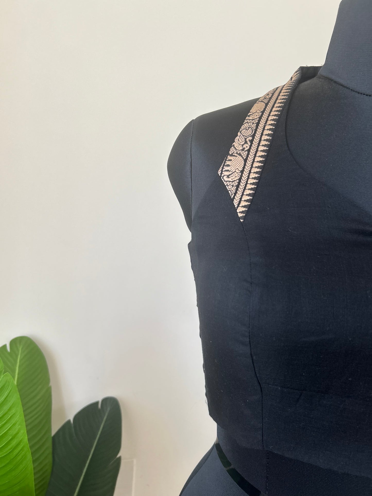Black alter neck blouse