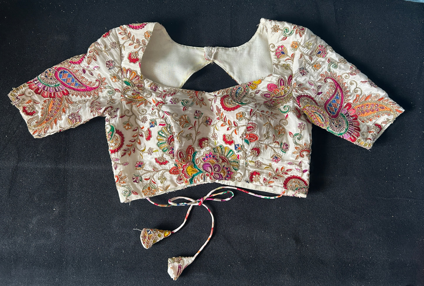 Pure crepe multiple colour blouse