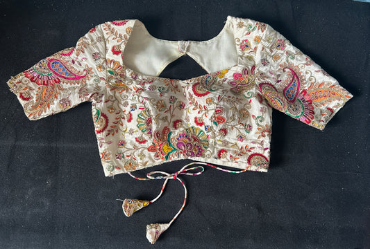 Pure crepe multiple colour blouse